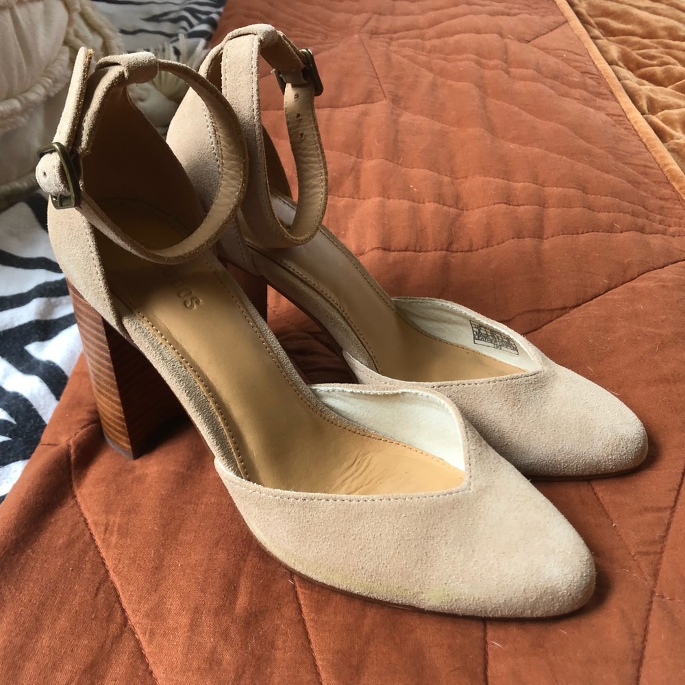 Soludos Collette Heel Tan Suede